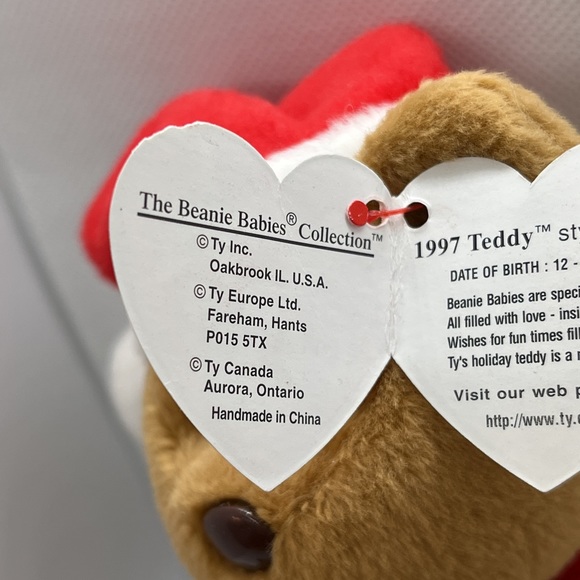 1997 Christmas Teddy Beanie Baby —RARE & UNIQUE ERRORS - Picture 8 of 10